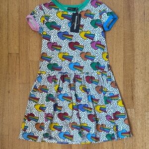 Rock Your Baby Colorful Heart Print Dress